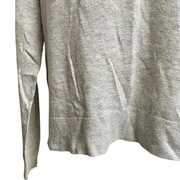 Lucky Brand Gray Cashmere Blend V-Neck Relaxed Sweater Medium - Picture 3 of 12